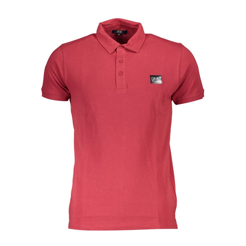 Cavalli Class - Red Cotton Polo Shirt