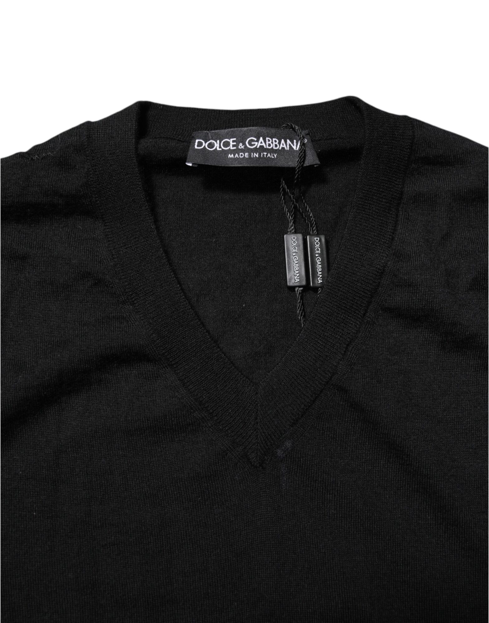 Dolce & Gabbana - Dark Gray Embroidered Logo Pullover Sweater
