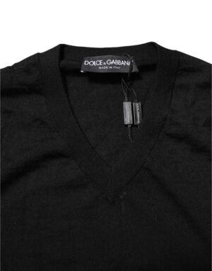 Dark Gray Embroidered Logo Pullover Sweater