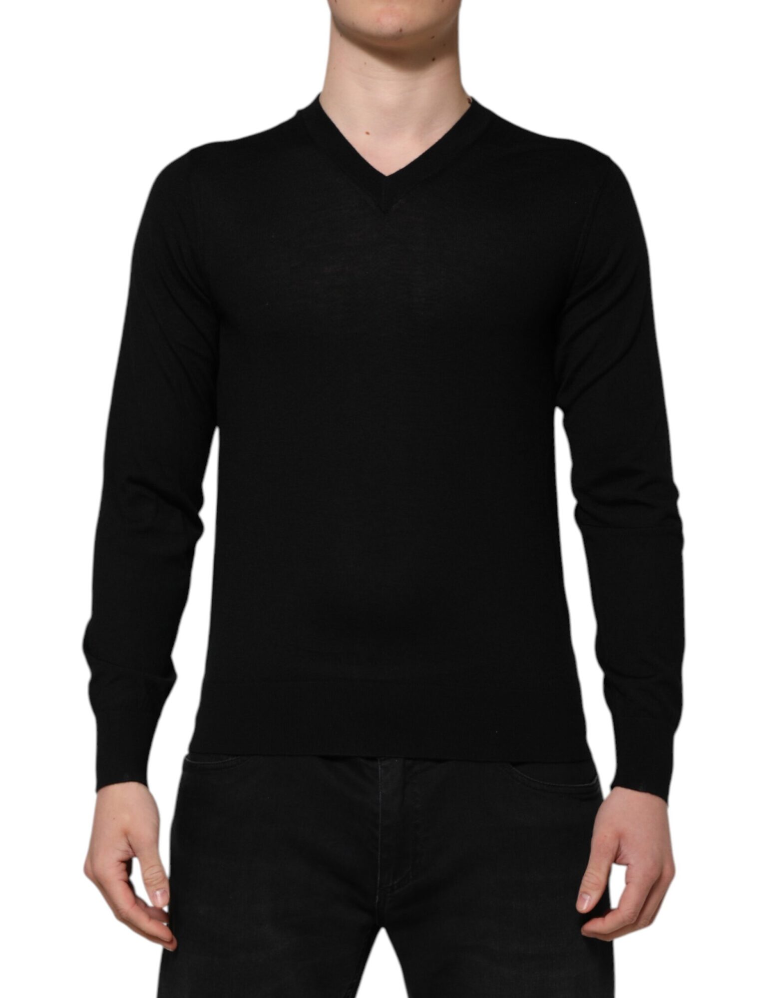 Dolce & Gabbana - Dark Gray Embroidered Logo Pullover Sweater