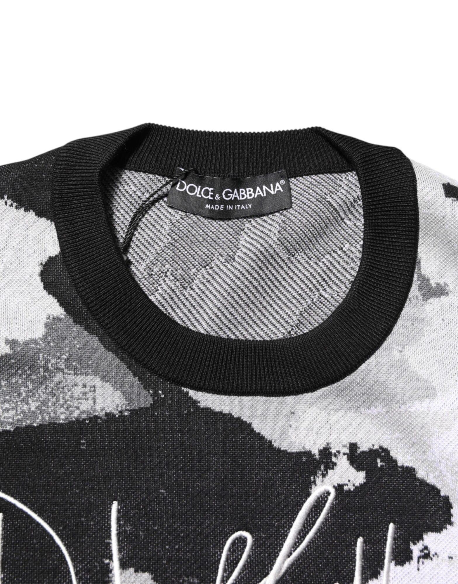 Dolce & Gabbana - Multicolor Silk Camouflage Pullover Sweater