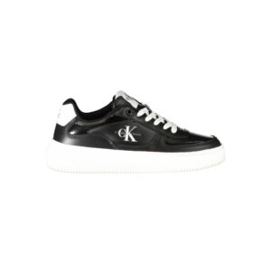 Black Polyurethane Women Sneaker