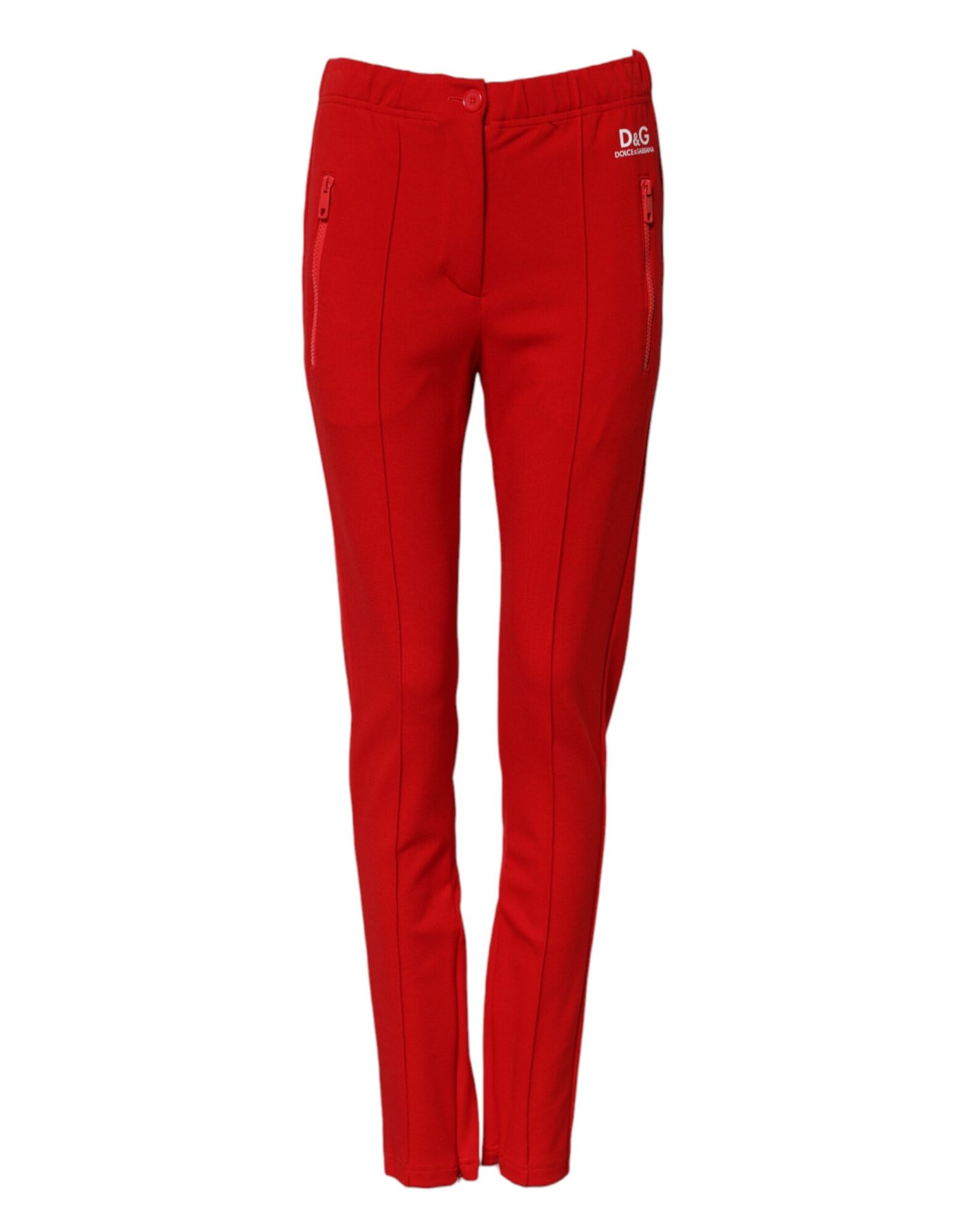 Dolce & Gabbana - Red Mid Waist Slim Fit Pants