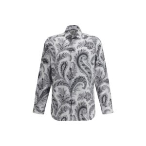 Gray Cotton Pattern Shirt