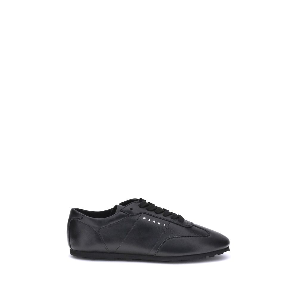 Marni - Black Calf Leather Bos Taurus Athletic Sneakers