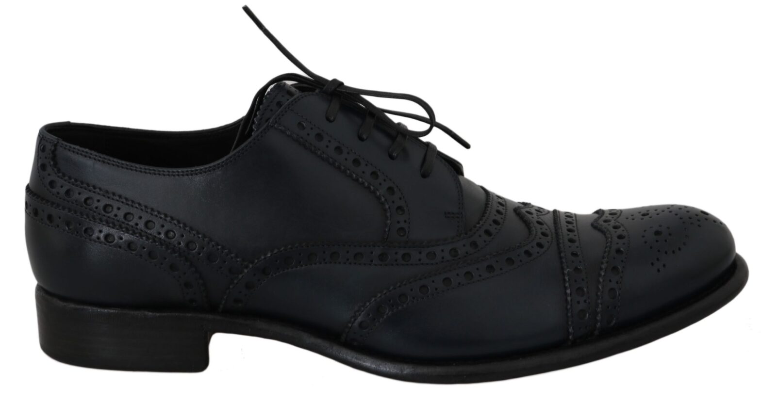 Dolce & Gabbana - Dark Blue Leather Wingtip Oxford Dress Shoes