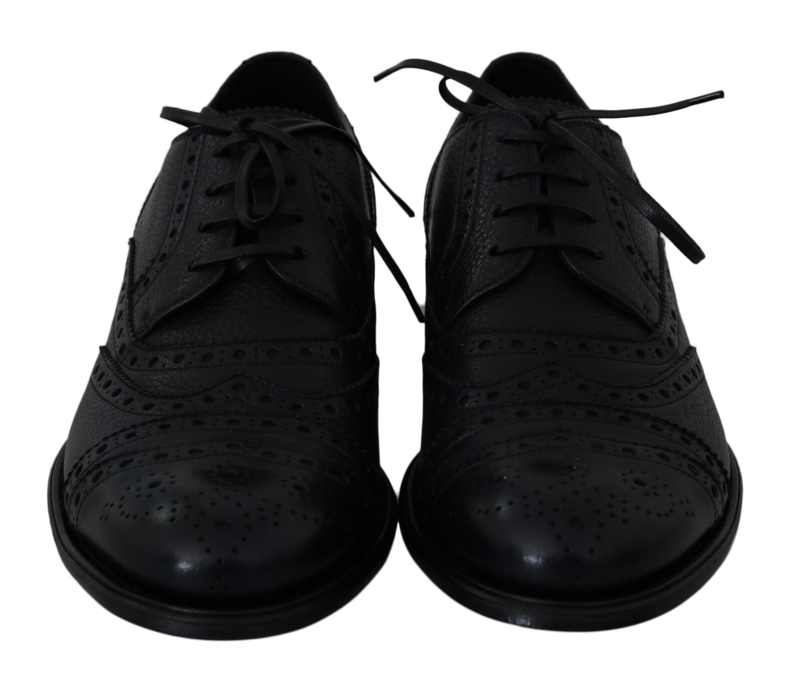 Dolce & Gabbana - Blue Leather Wingtip Oxford Dress  Shoes