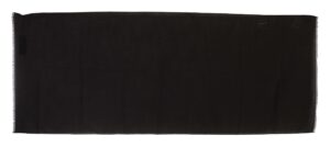 Dark Gray Virgin Wool Striped Pattern Wrap Scarf