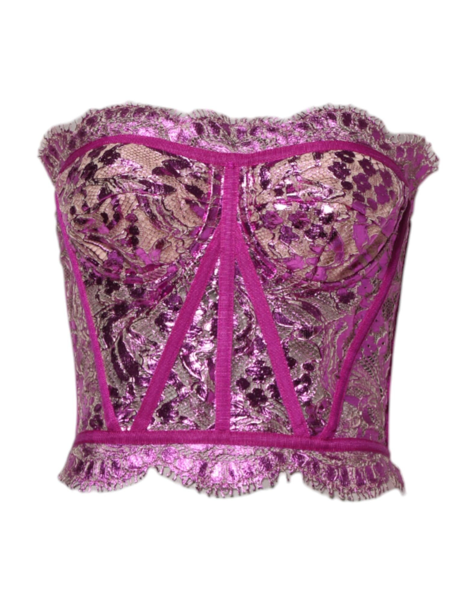 Dolce & Gabbana - Pink Bustier Sleeveless Corset Blouse Top