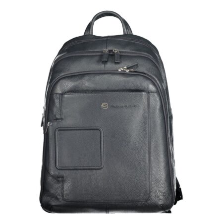 Blue Leather Backpack
