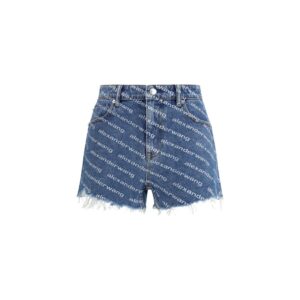 Blue Cotton Bermuda Shorts