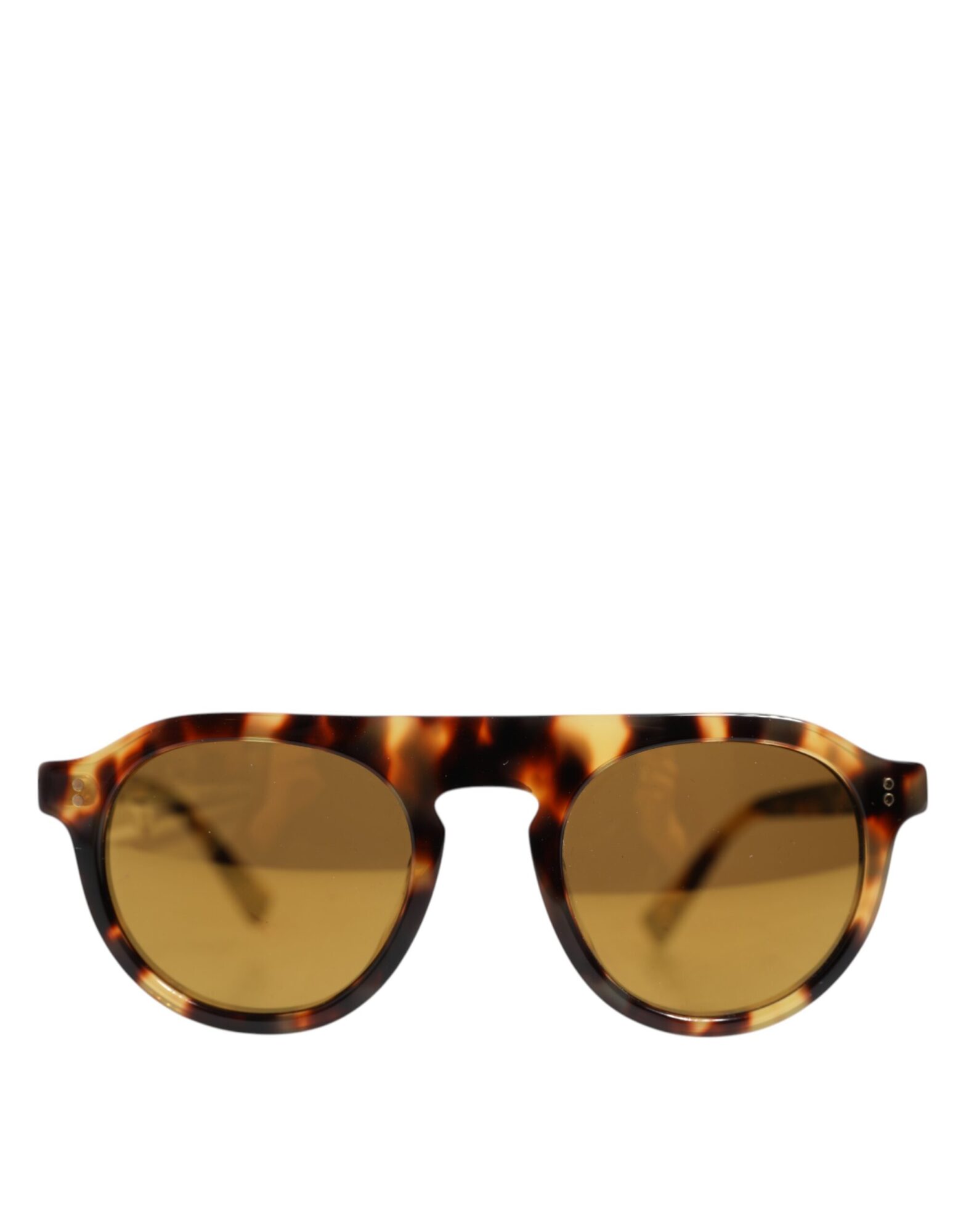 Dolce & Gabbana - Brown Acetate Round Leopard Print Eyewear Sunglasses