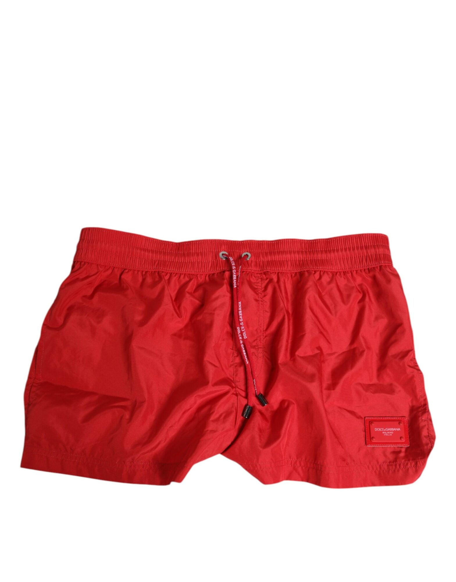 Dolce & Gabbana - Red Drawstring Beachwear Men Shorts Swimwear