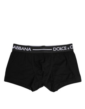 Black Cotton Stretch Regular Boxer Underwear