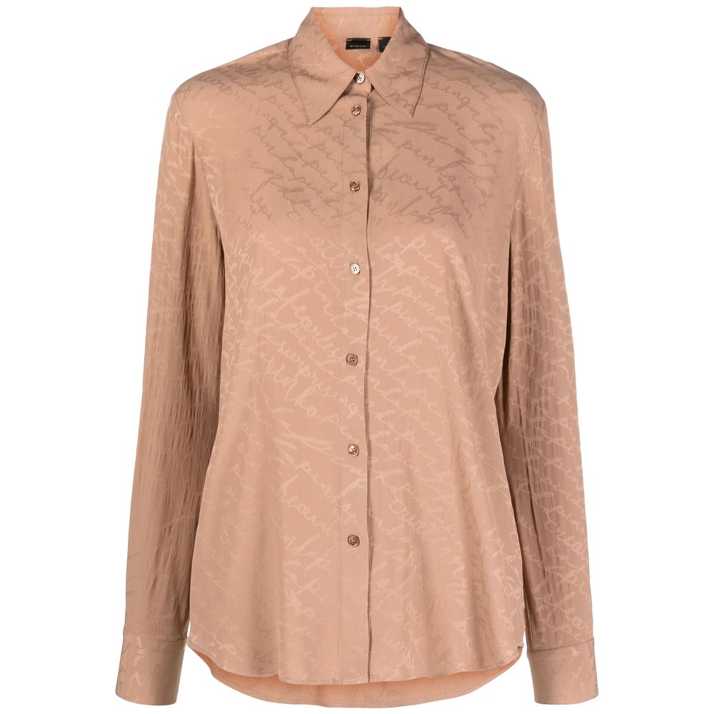 PINKO - Beige Silk Women Shirt