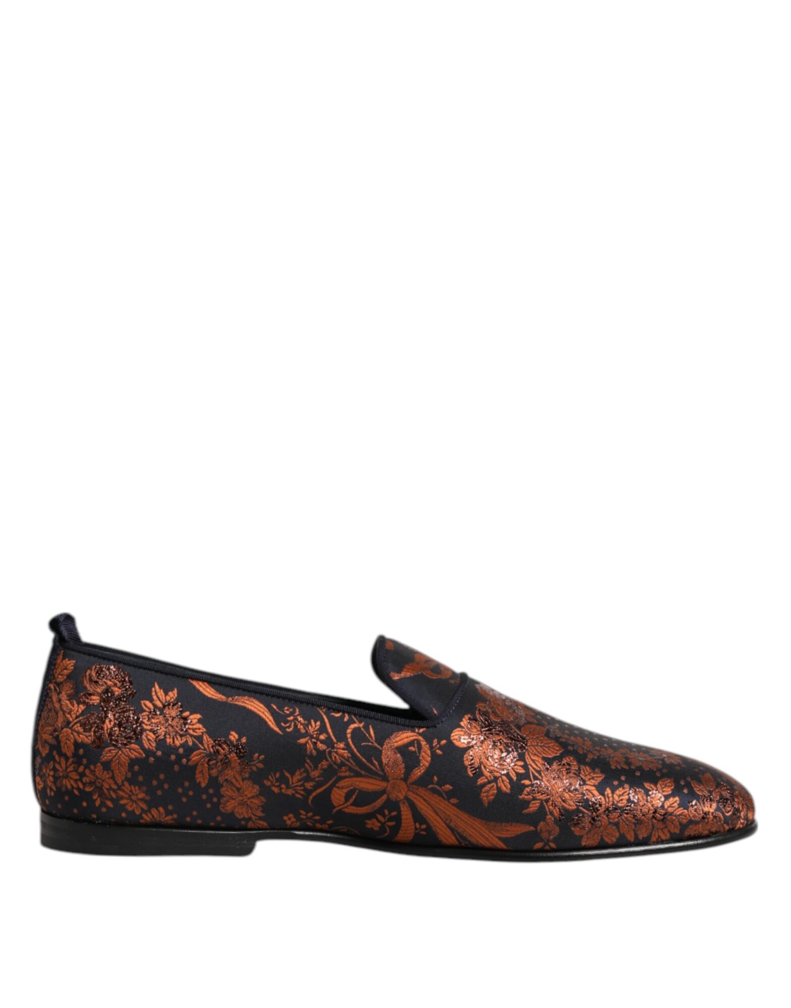 Dolce & Gabbana - Black Jacquard Polyester Slip On Loafers Shoes