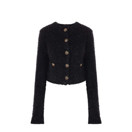 Crop BouclÃ© Cardigan