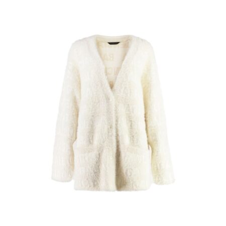 Wool Blend Jacquard Cardigan