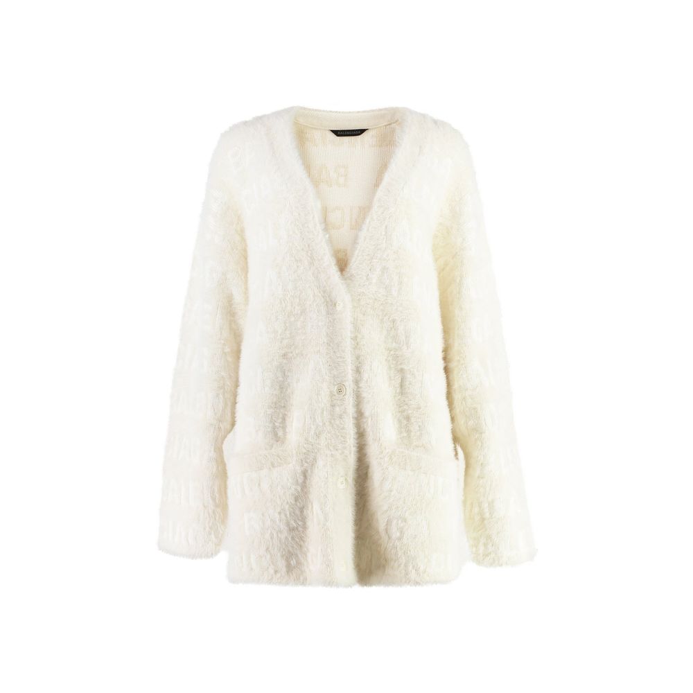Balenciaga - Wool Blend Jacquard Cardigan