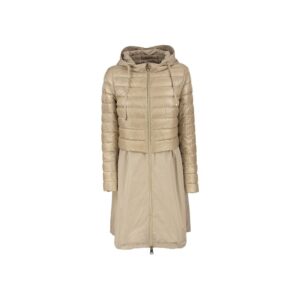 Taffeta hem padded coat
