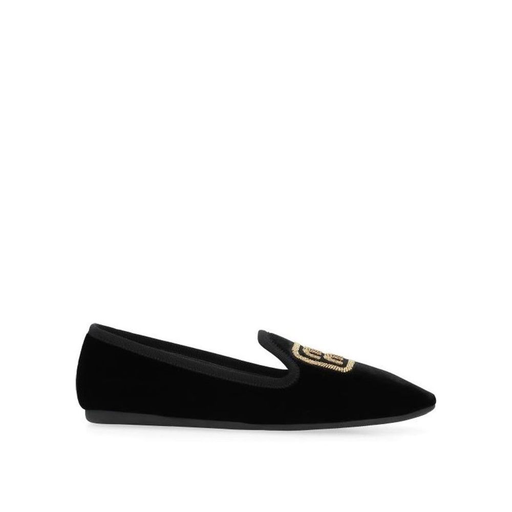 Miu Miu - Logo Velvet Flats
