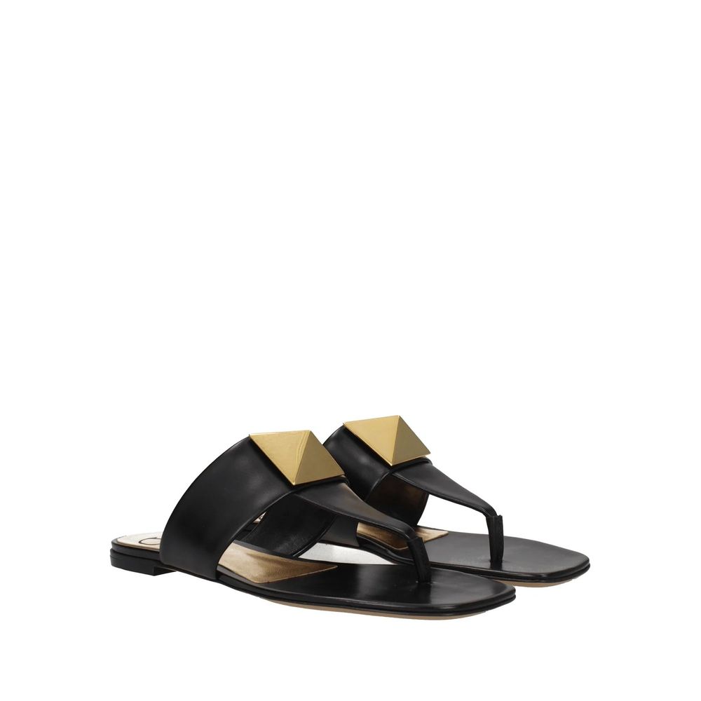 Valentino Garavani - One Stud Leather Thong Sandals