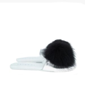 Leather And Fur Mules