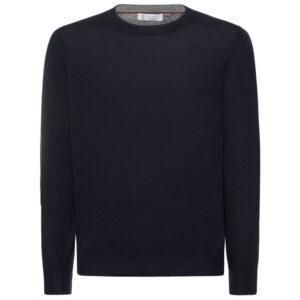 Blue Cashmere Men Sweater