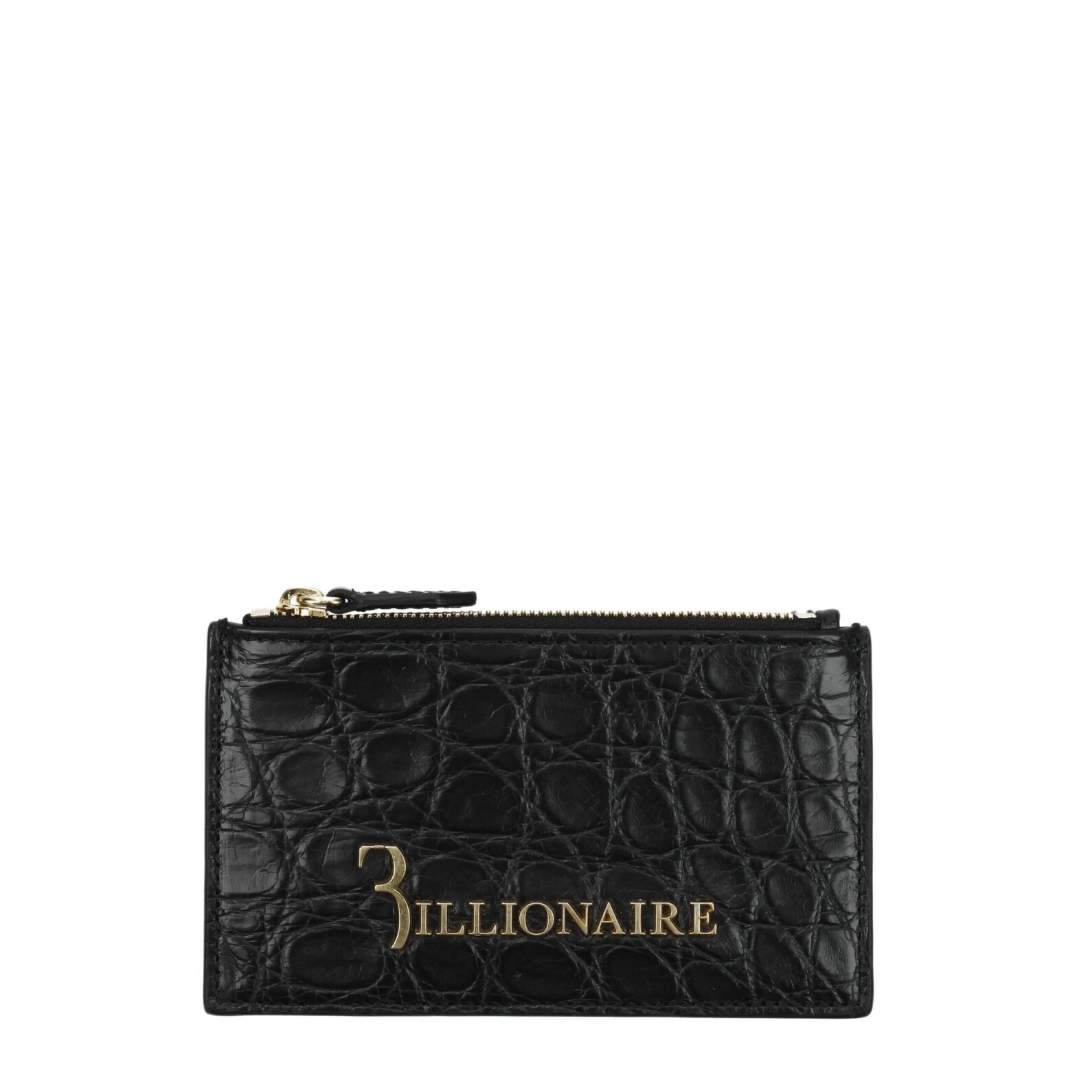 Billionaire Italian Couture - Black Crocodile Cardholder