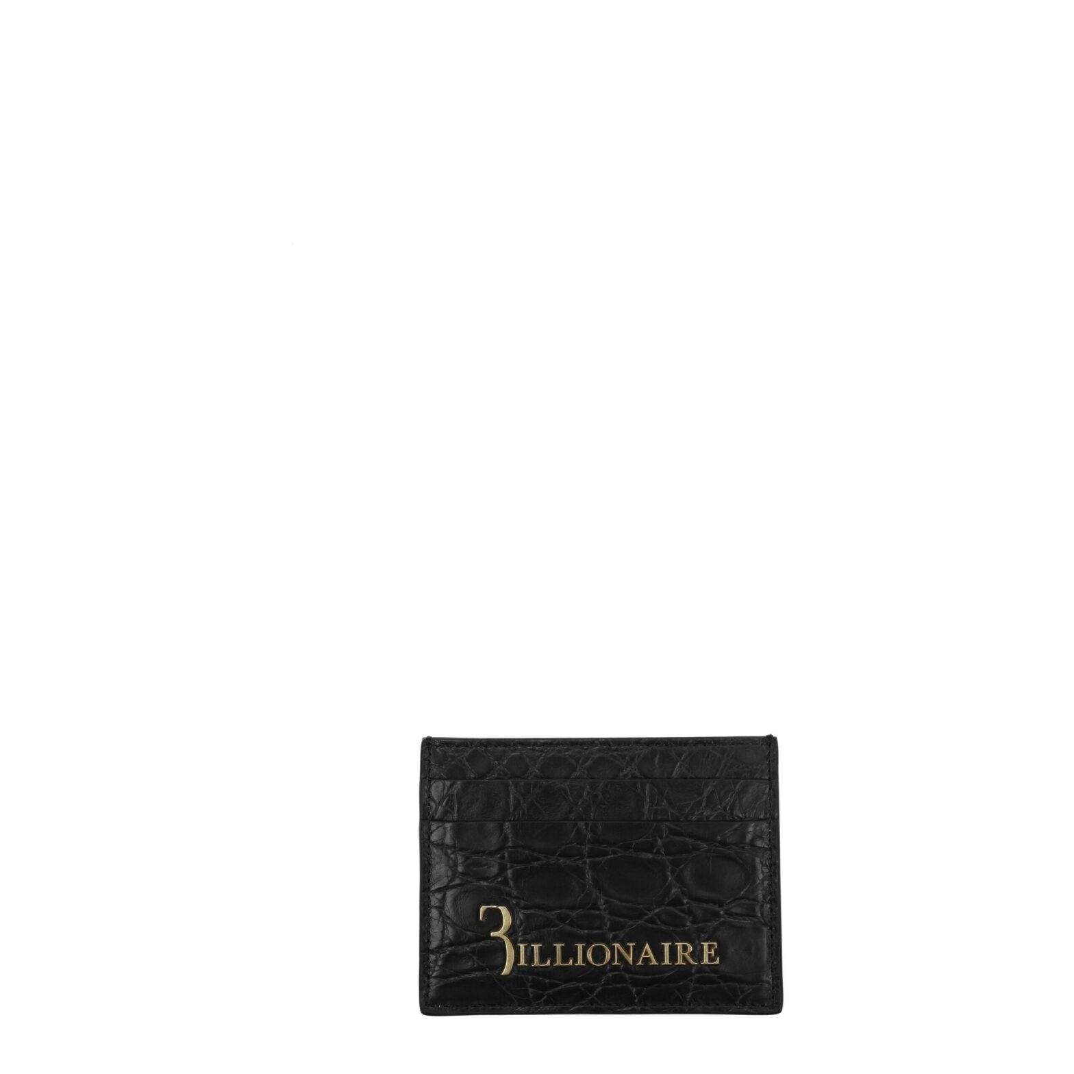 Billionaire Italian Couture - Black Crocodile Cardholder