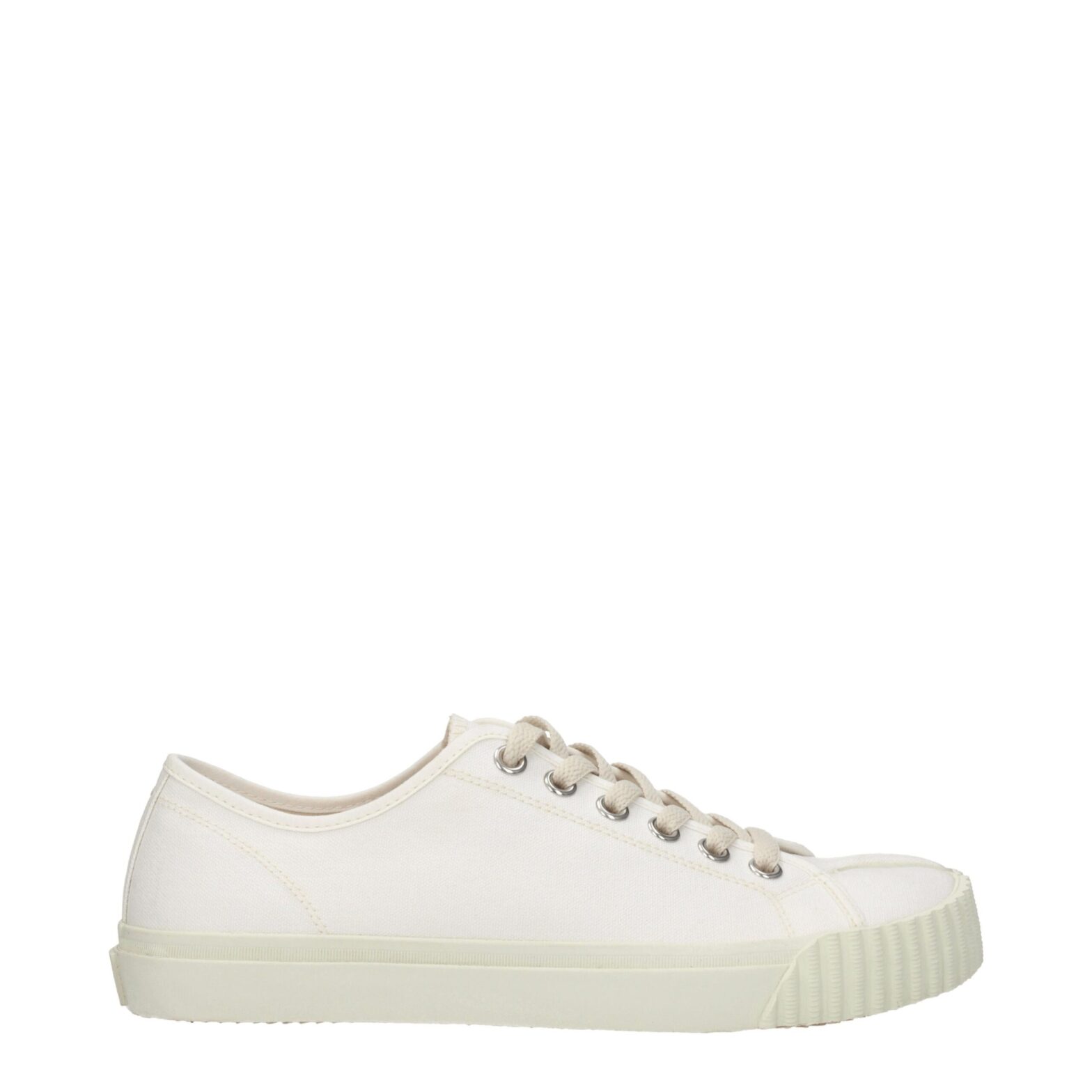 Maison Margiela - White Fabric Low Top Sneakers