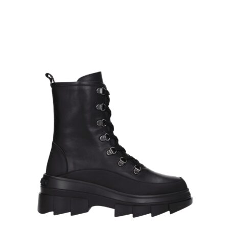 Black Leather Ankle Boots