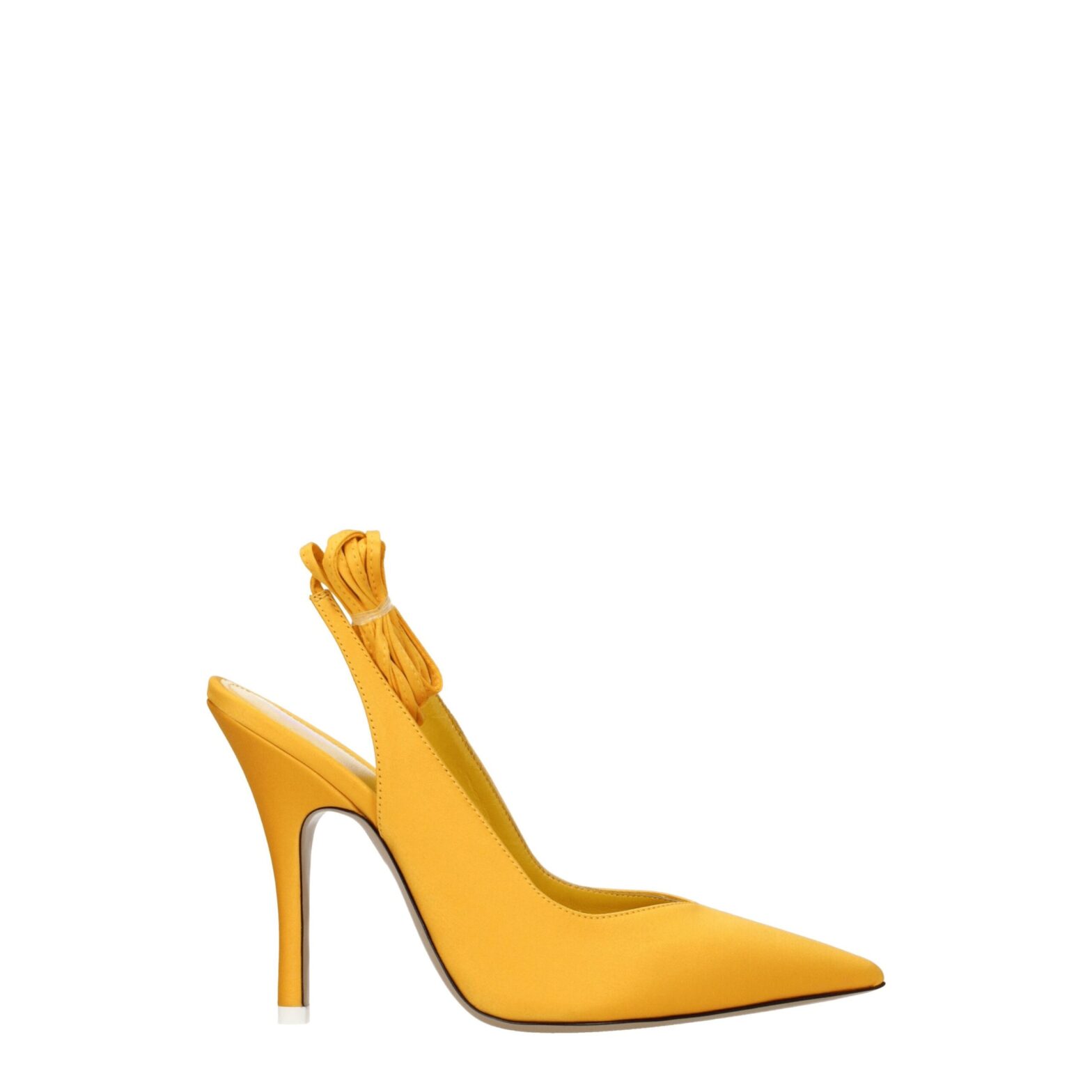 The Attico - Orange Satin High Heel Pumps