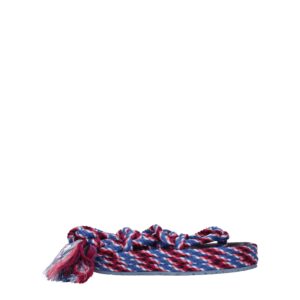 Blue Fabric Flat Sandals