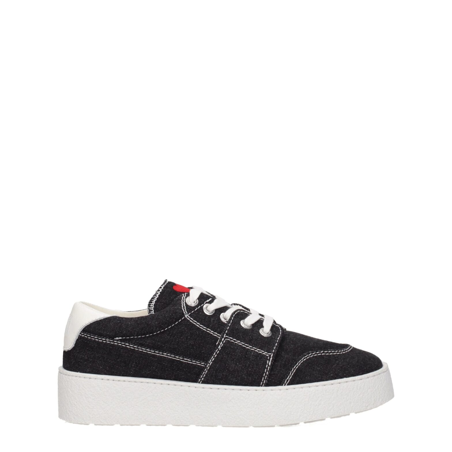 Ami Paris - Black Fabric Low Top Sneakers