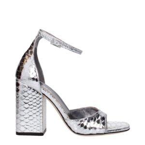 Gray Leather Platforms
