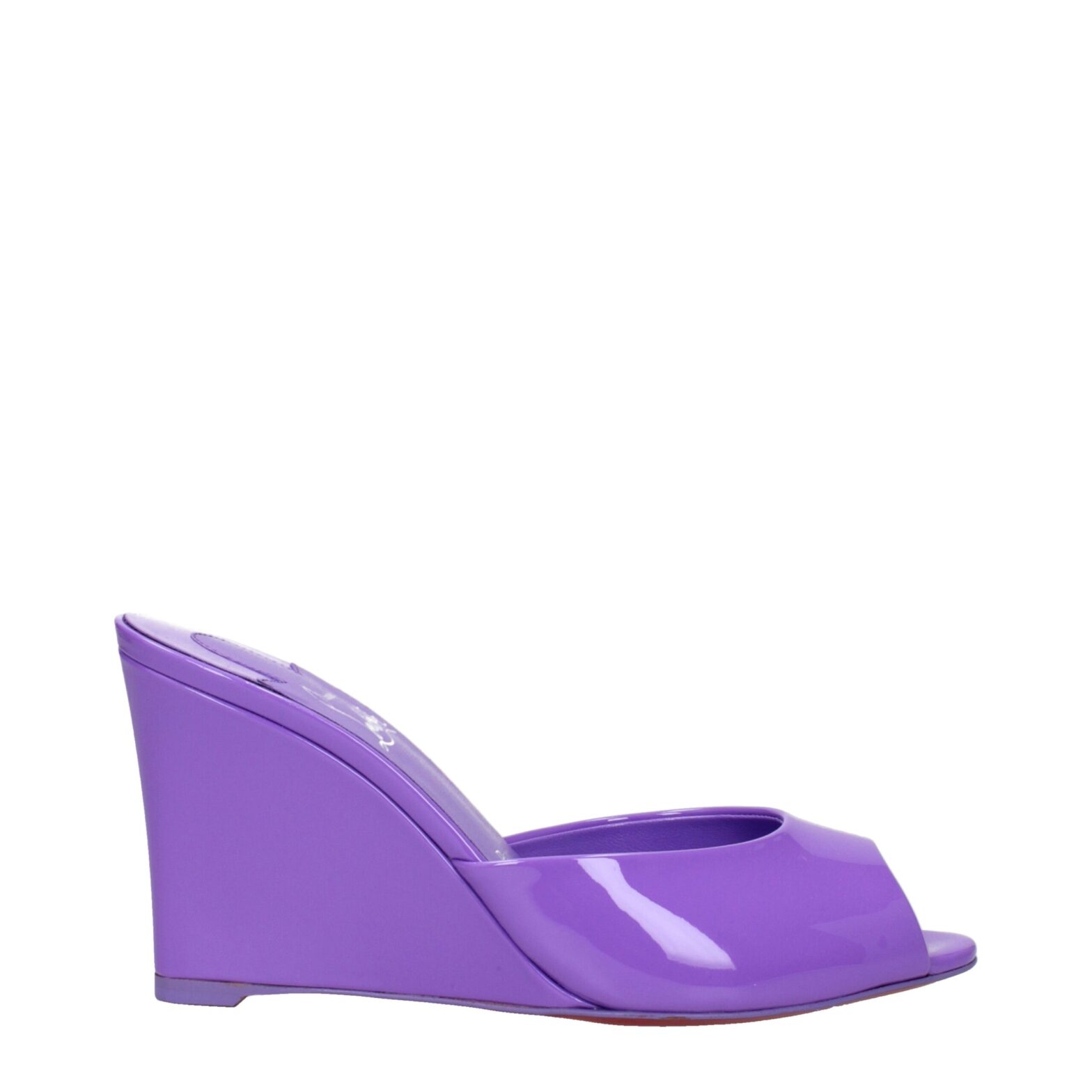 Christian Louboutin - Purple Leather Wedges Sandals
