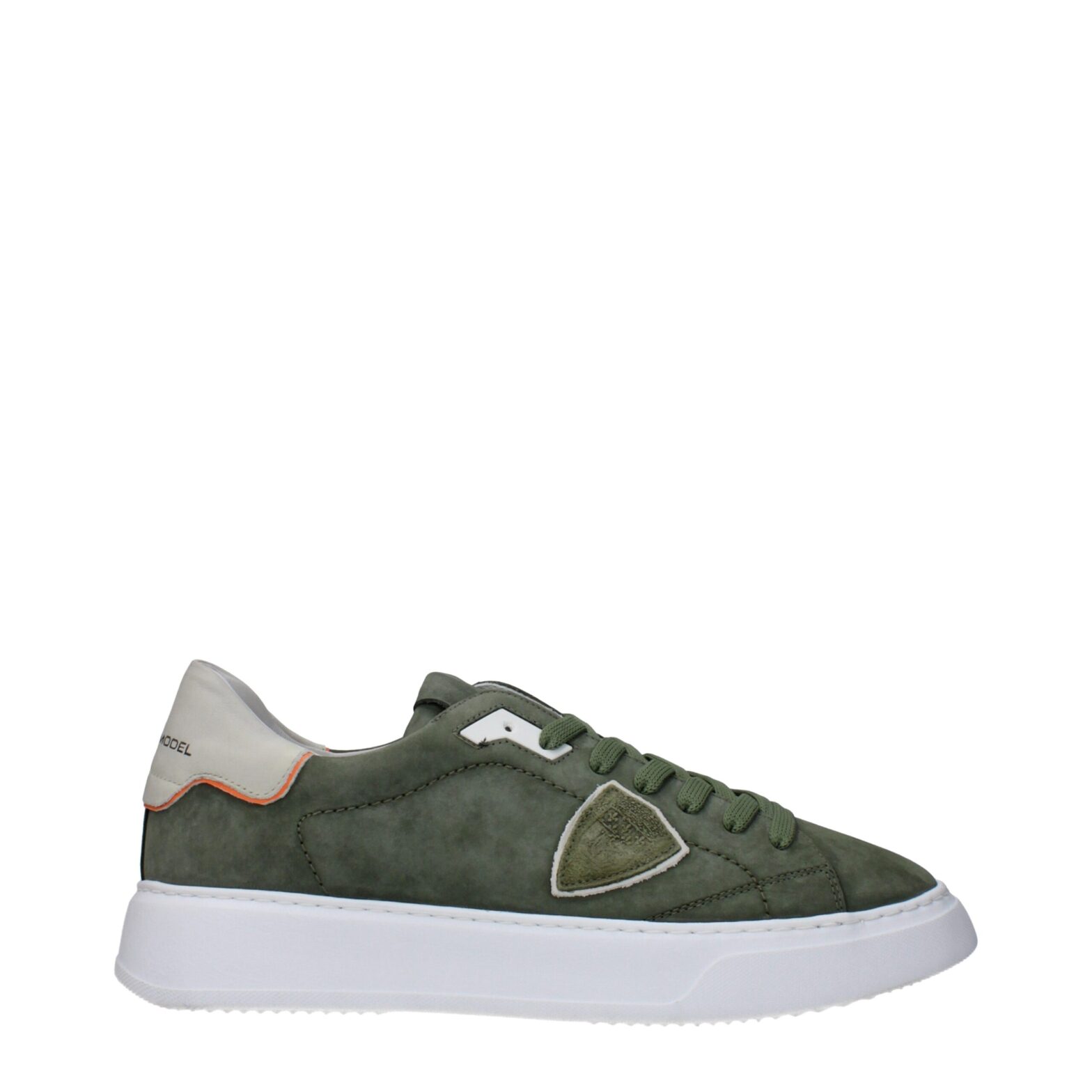 Philippe Model - Green Leather Low Tops