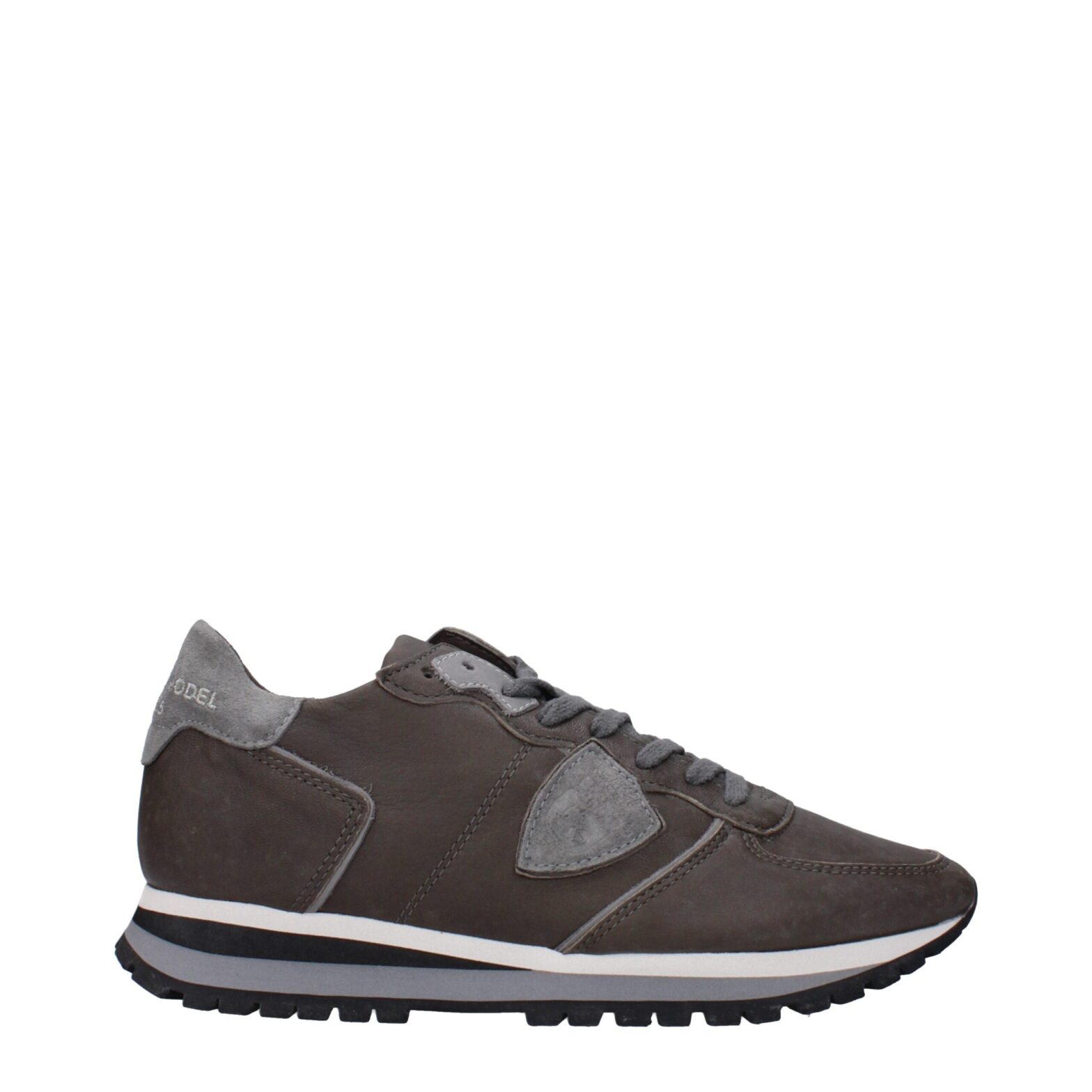 Philippe Model - Gray Leather Sneakers