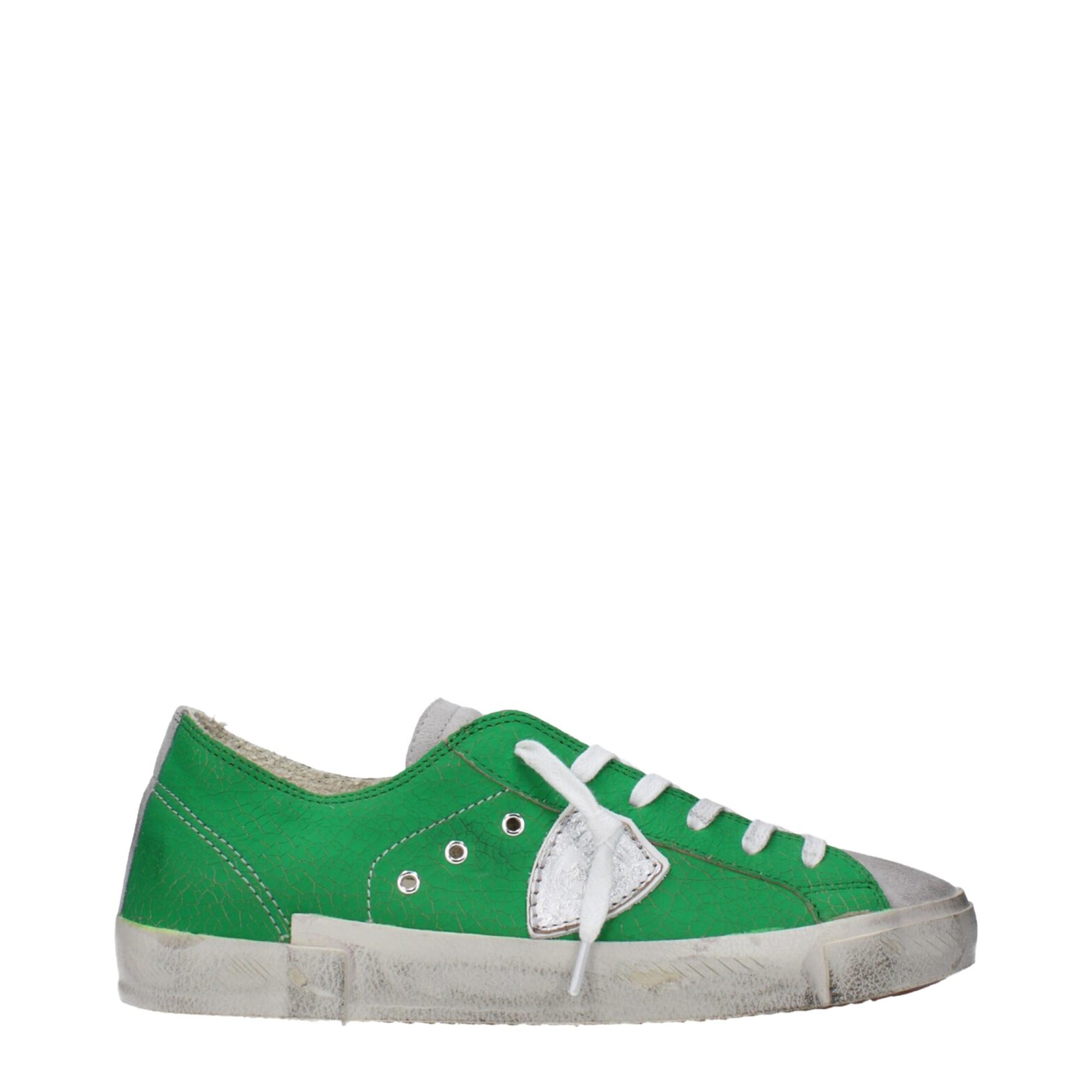 Philippe Model - Green Leather Low Tops