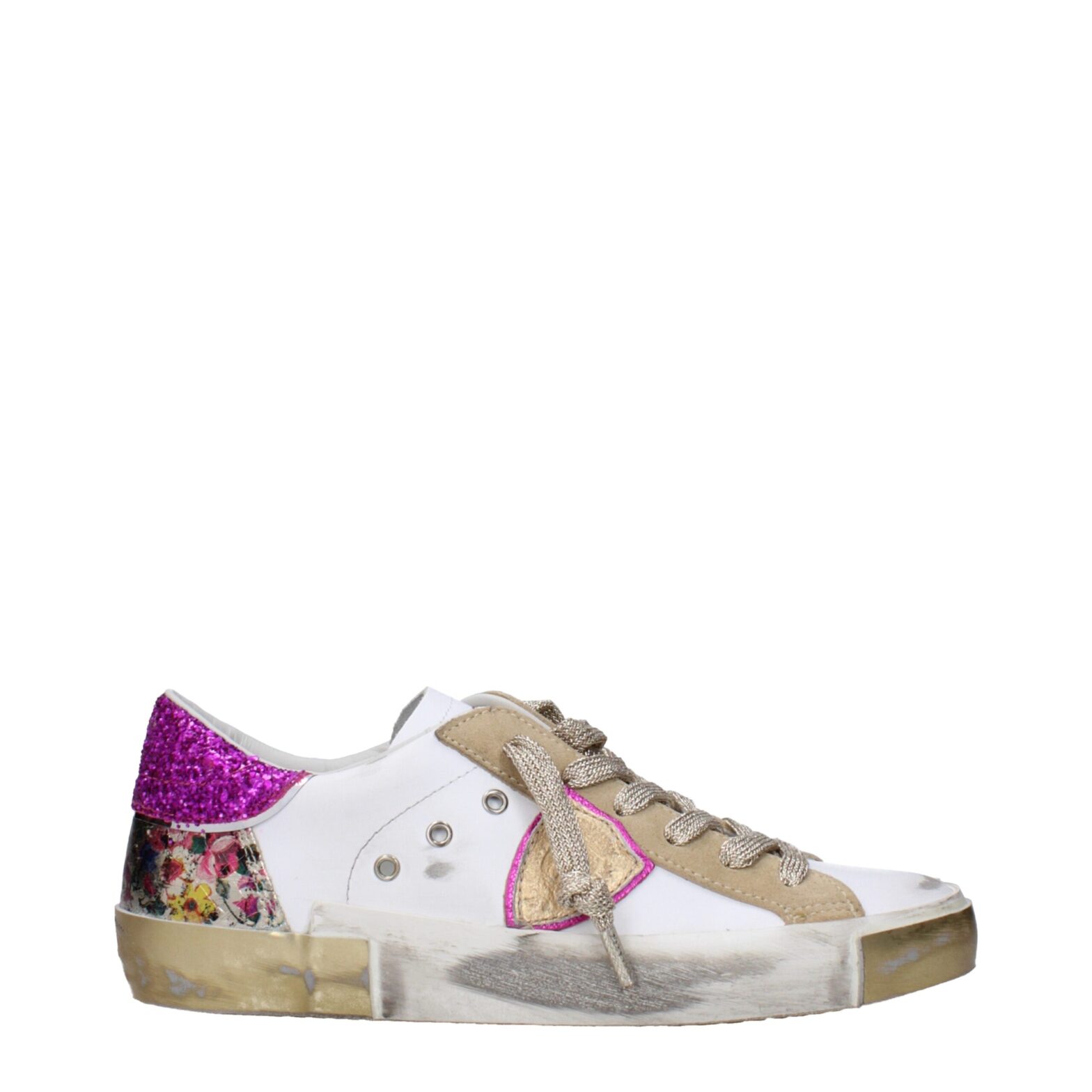 Philippe Model - White Leather Low Tops