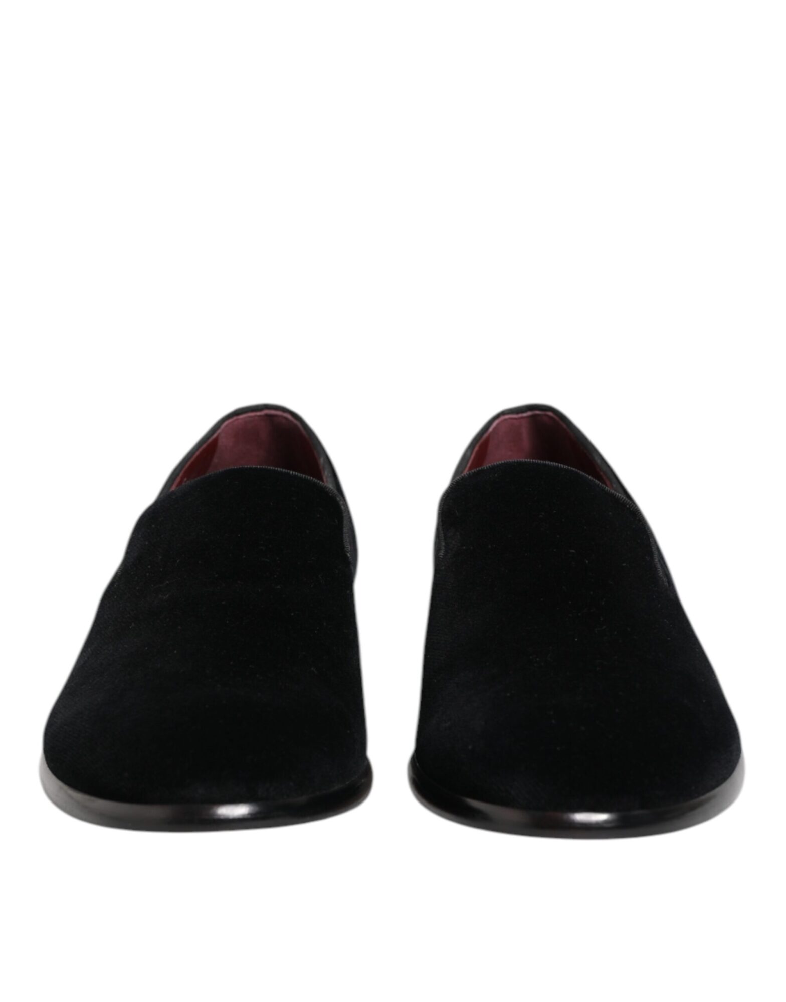 Dolce & Gabbana - Black Velvet Loafers Formal Men Dress Shoes