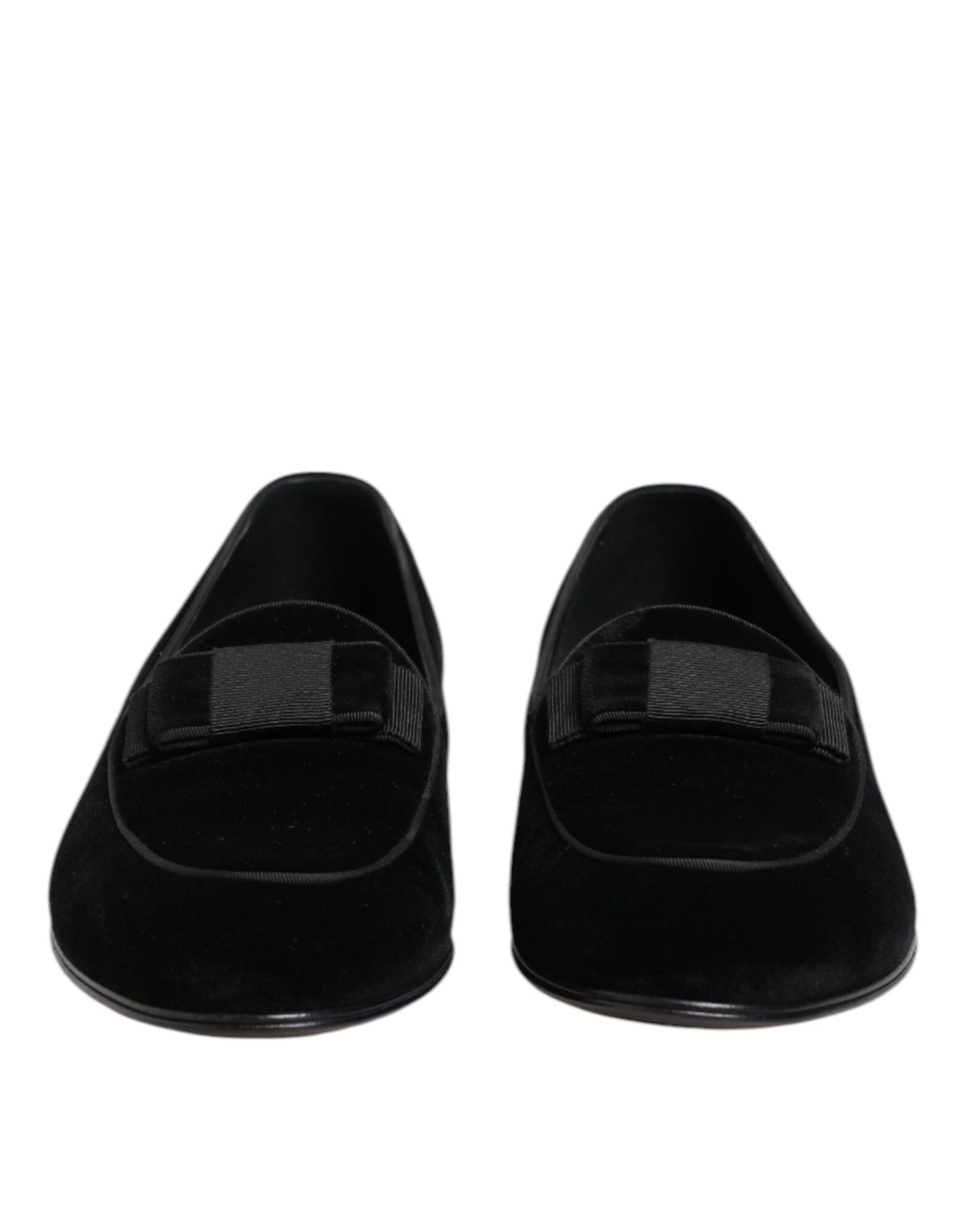 Dolce & Gabbana - Black Velvet Loafers Formal Men Dress Shoes
