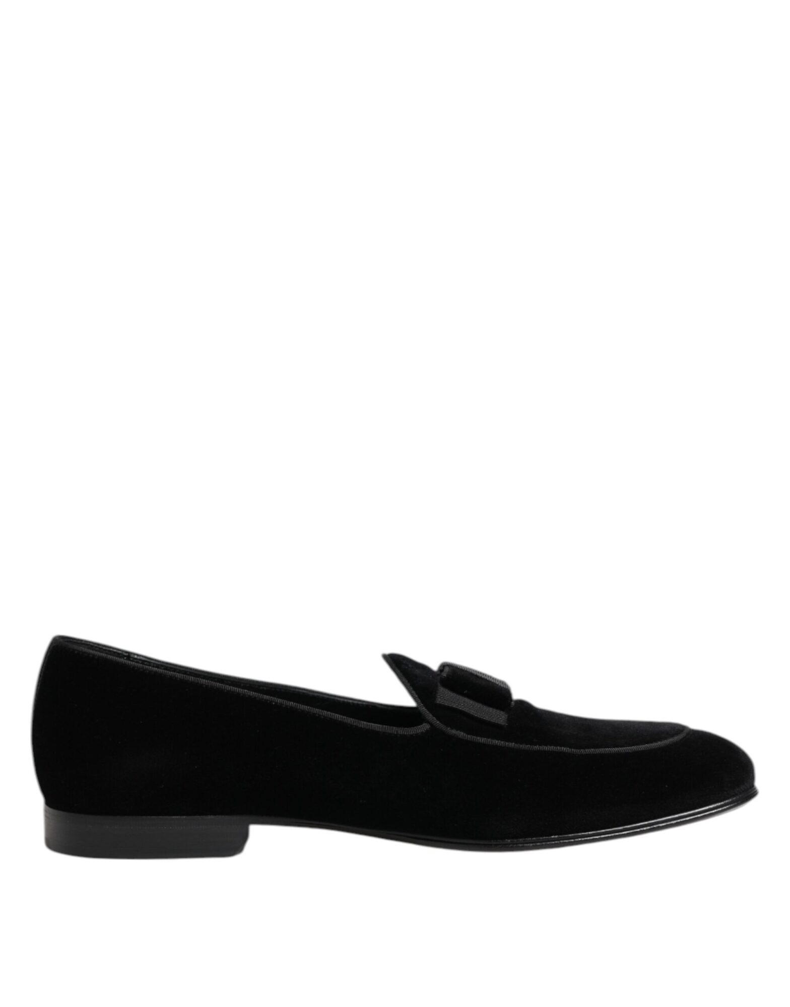 Dolce & Gabbana - Black Velvet Loafers Formal Men Dress Shoes