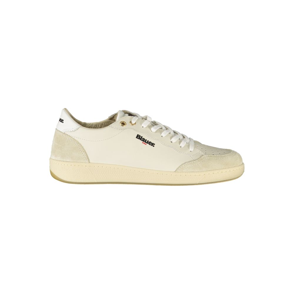 Blauer - White Leather Men Sneaker