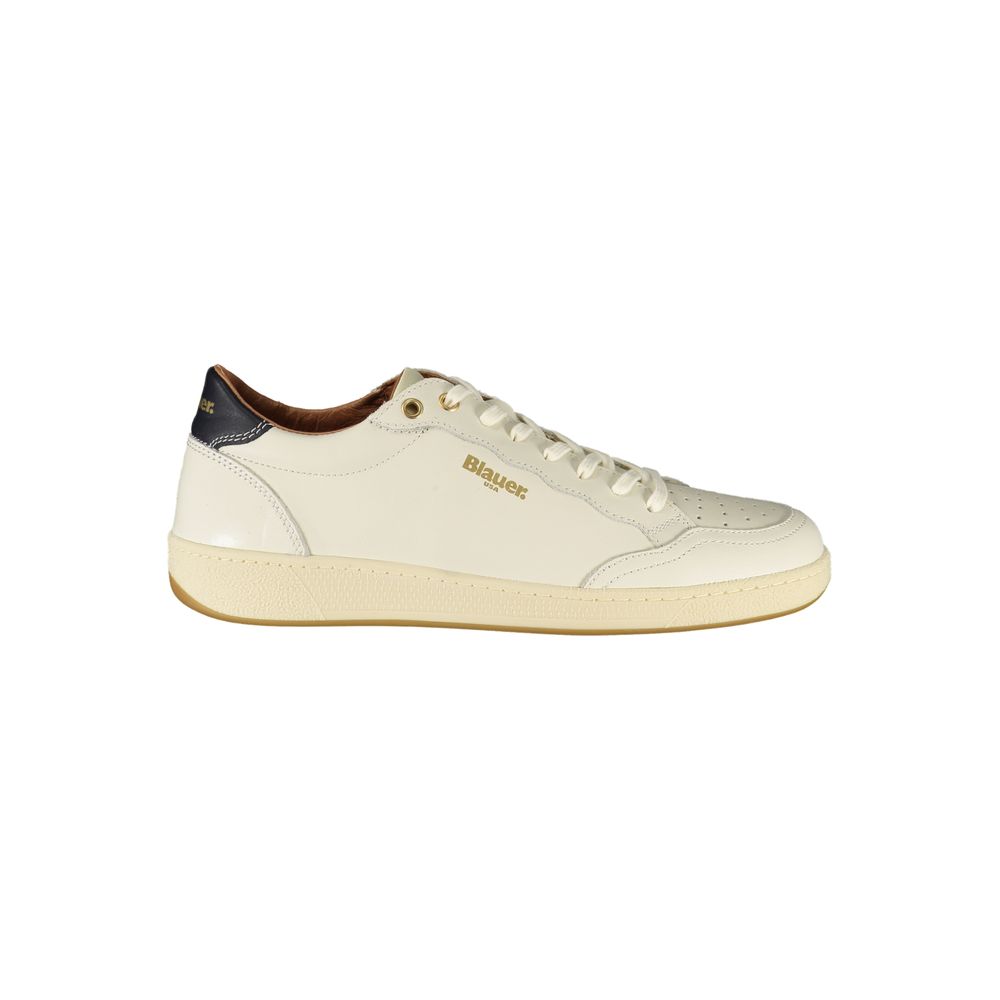 Blauer - White Leather Men Sneaker