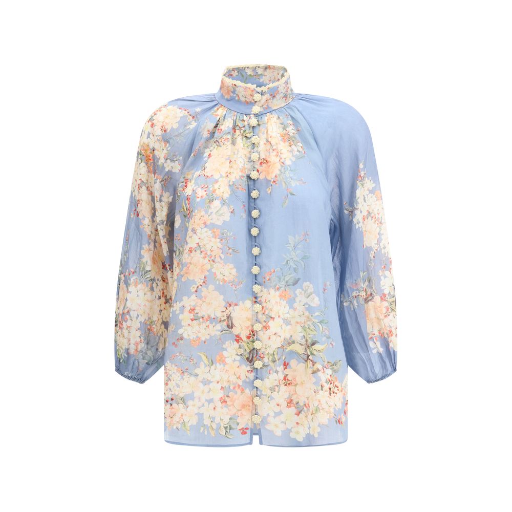Zimmermann - Cascadian Blouse with puff sleeves