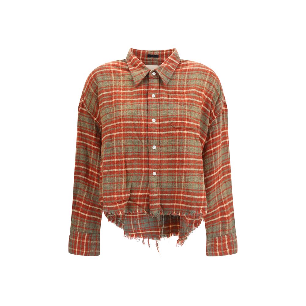 R13 - Plaid Shirt with frayed hem