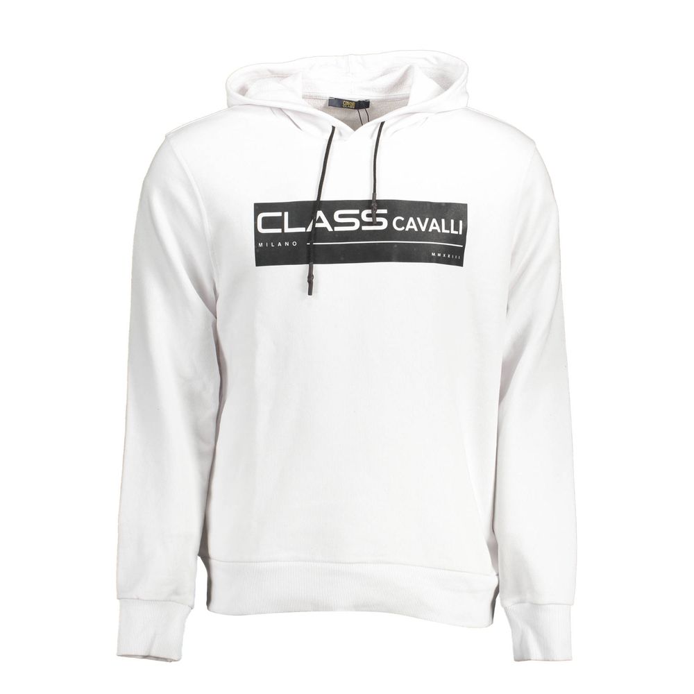 Cavalli Class - White Cotton Men Sweatshirt