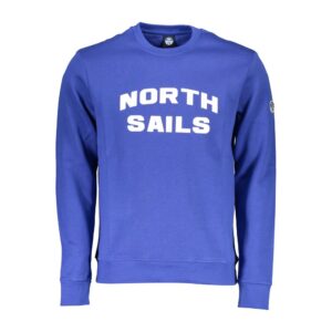 Blue Cotton Men Sweatshirt